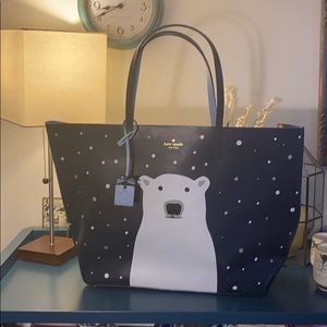Kate Spade Cold Comforts XL Polar Bear Tote